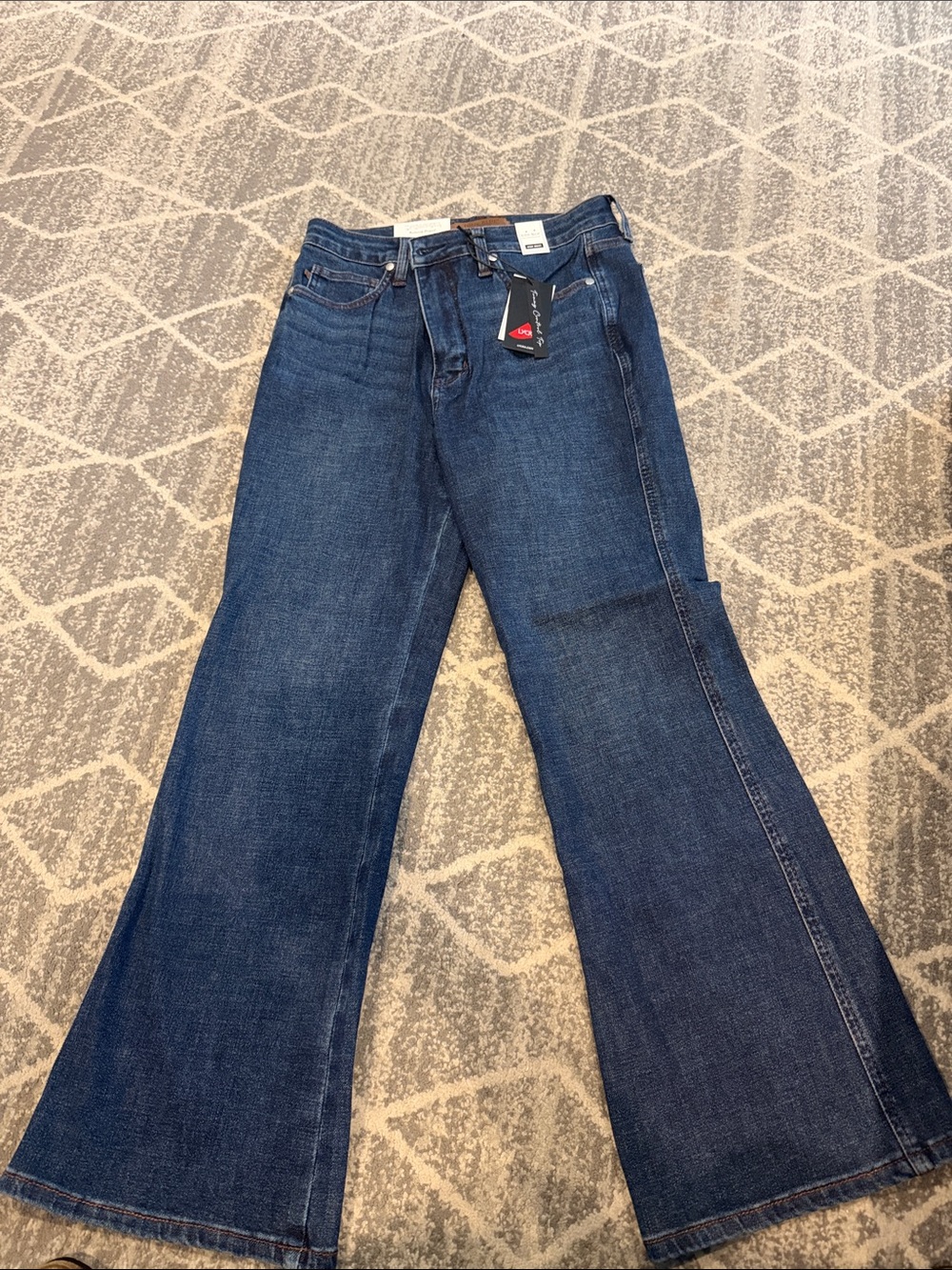 Judy Blue Dark Blue Wide-Leg Flare Jeans